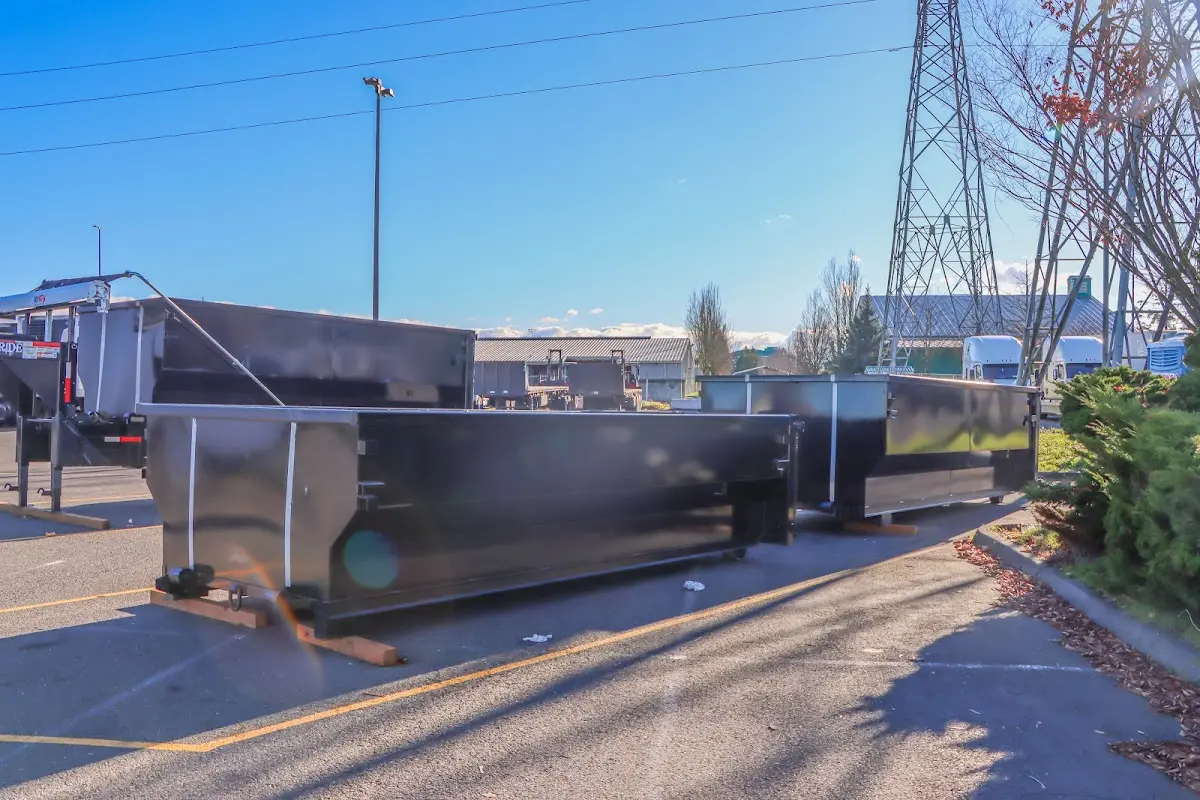 Roll-off dumpster ready for waste disposal at job site for 30 Yard Dumpster Rental in Folcroft